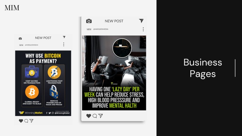 Social Media Clients business pages